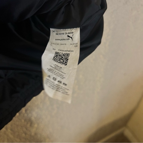 Puma Puffer Vest Girls Size S 7/8 Full Zip Winter Layering Y2K School - Picture 3 of 7